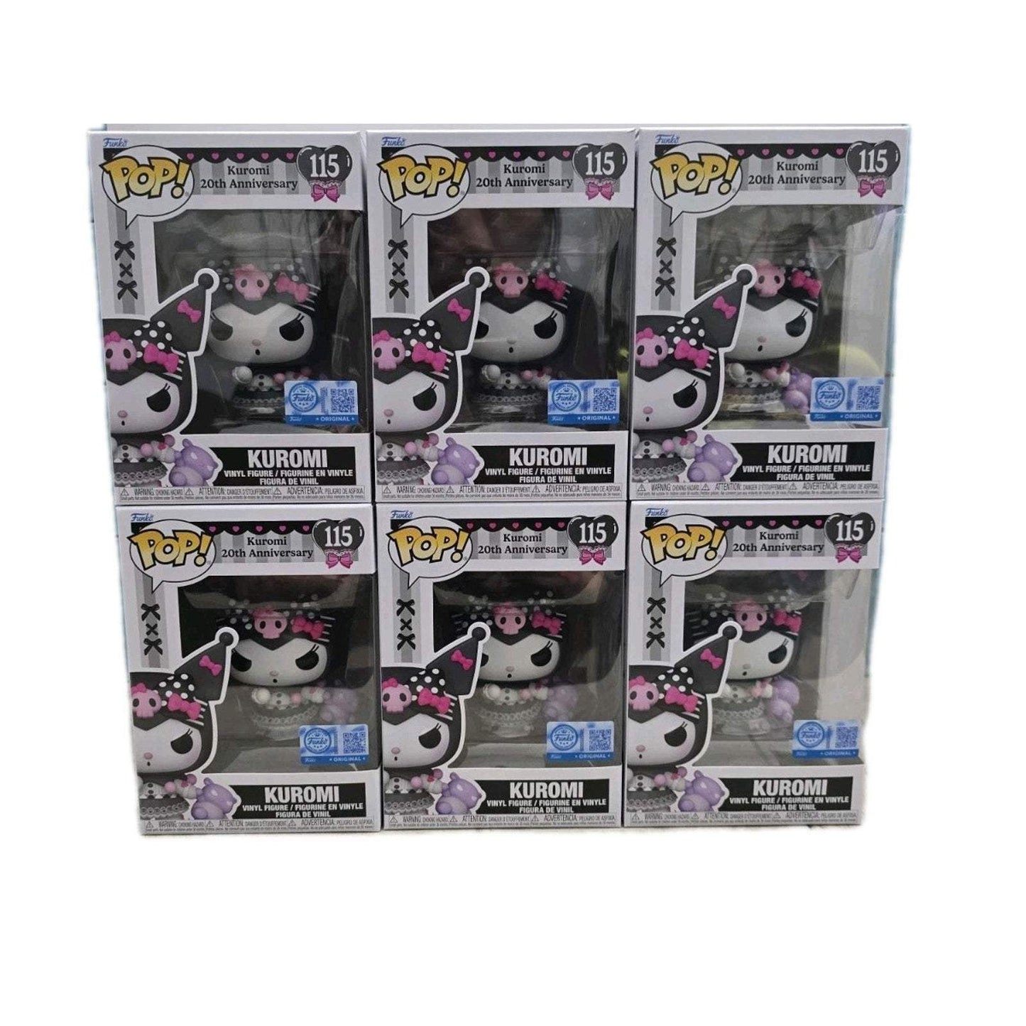 Sanrio Kuromi 20th Anniversary Funko Pop! vinyl figure boxed set with pink and black accents