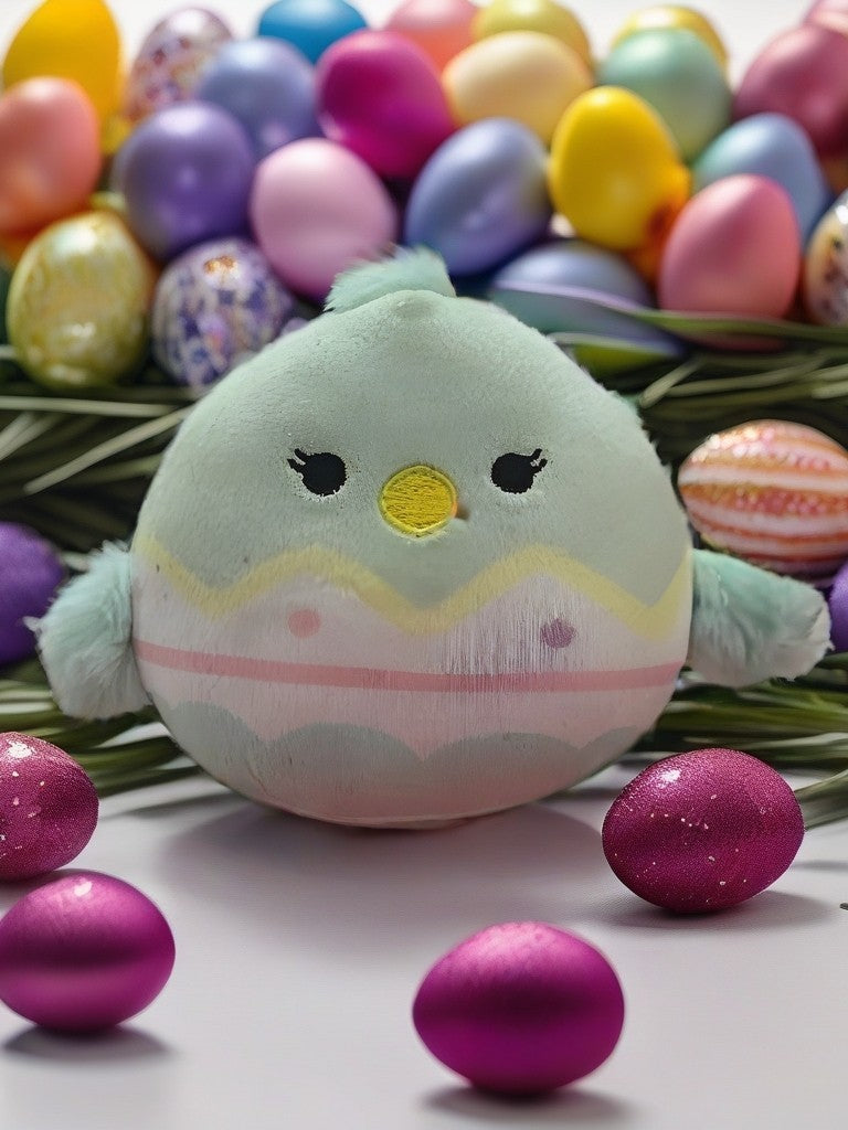 Squishmallows Justine the Chick 8″ Plush – Easter Edition Pastel Egg