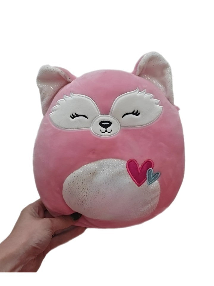 Squishmallow Flora the Fox Plush 8” – Pink Stuffed Animal Cute Kellytoy NWT