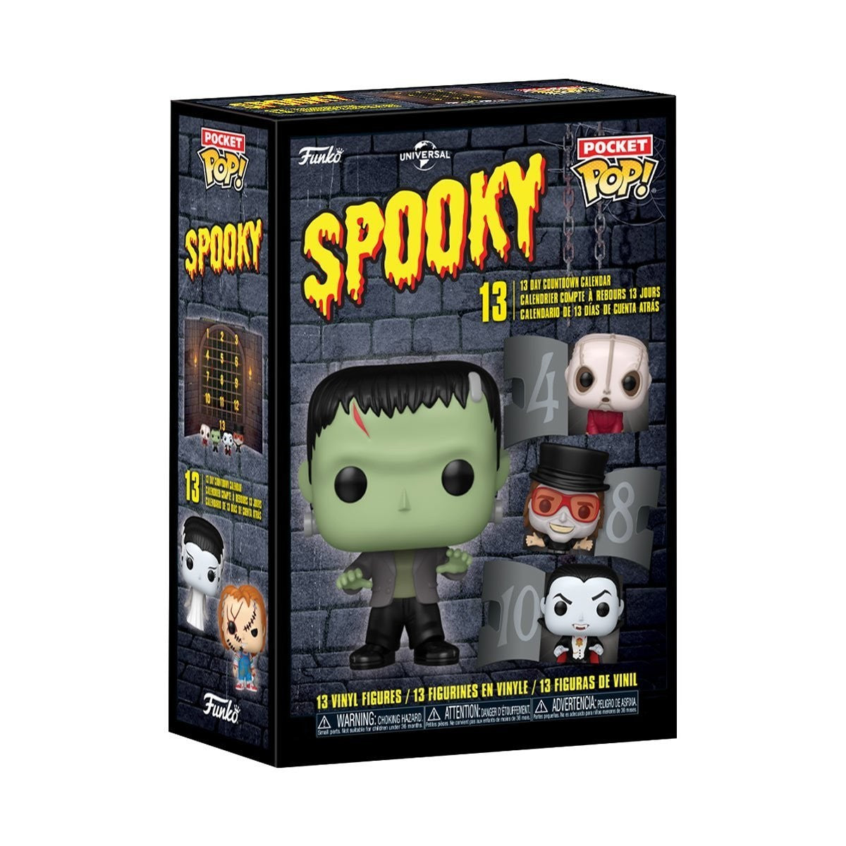Funko Pocket Pop! Spooky 13-Day Countdown Calendar Horror Universal Monsters Set