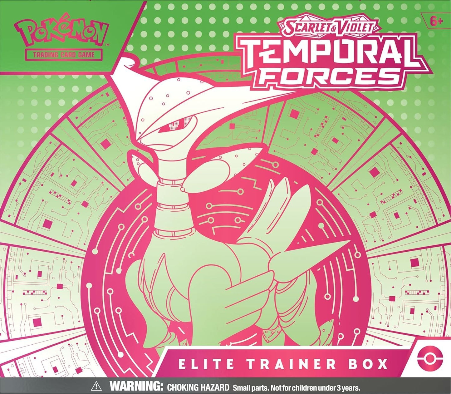 Pokémon TCG Scarlet & Violet Temporal Forces Elite Trainer Box – Iron Leaves