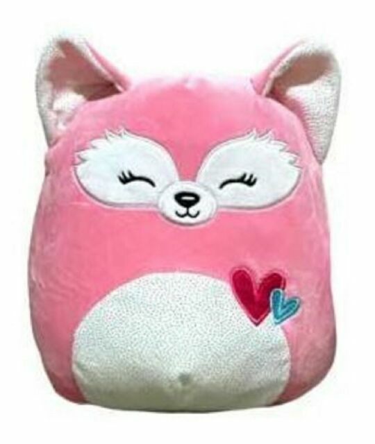 Squishmallow Flora the Fox Plush 8” – Pink Stuffed Animal Cute Kellytoy NWT