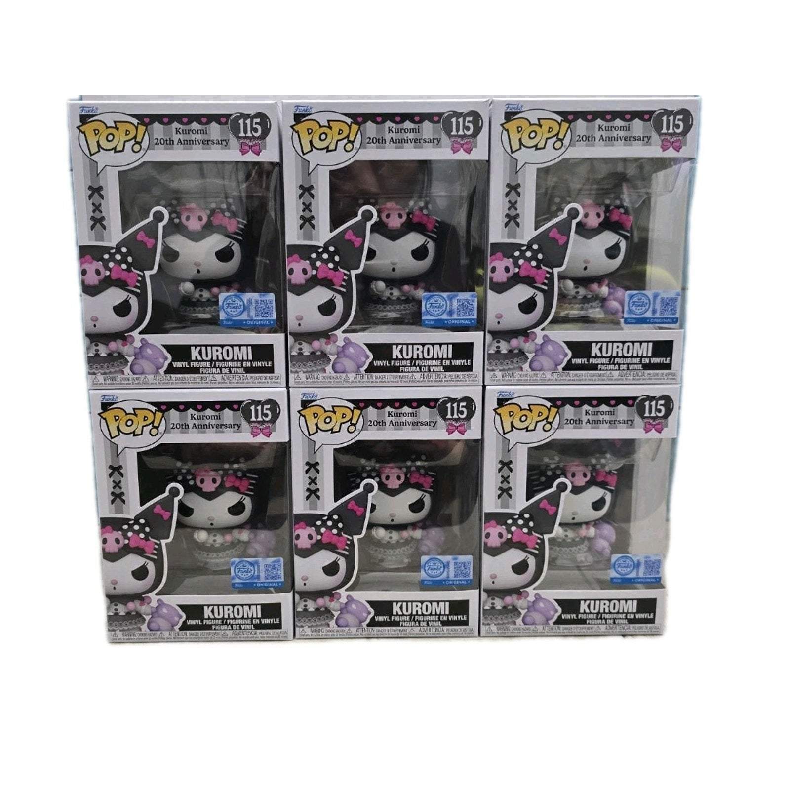 Sanrio Kuromi 20th Anniversary Funko Pop! vinyl figure boxed set with pink and black accents