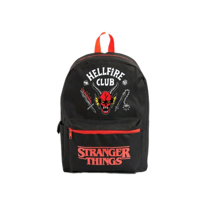 Stranger Things Hellfire Club Backpack | Black Rucksack with Adjustable Straps |