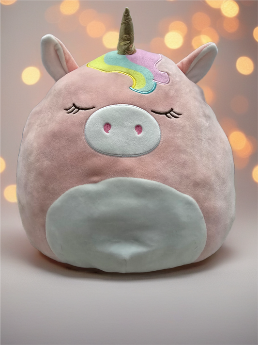 Squishmallows Ilene the Unicorn Plush 12” | Pink Rainbow Mane Gold Horn Soft Toy
