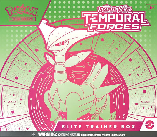 Pokémon TCG Scarlet & Violet Temporal Forces Elite Trainer Box – Iron Leaves