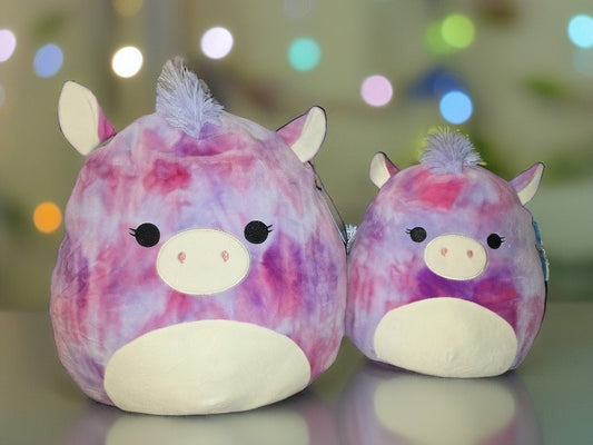 Squishmallows Pegasus Unicorn Plush Lot – 16” & 12” Tie Dye Willow NWT Rare