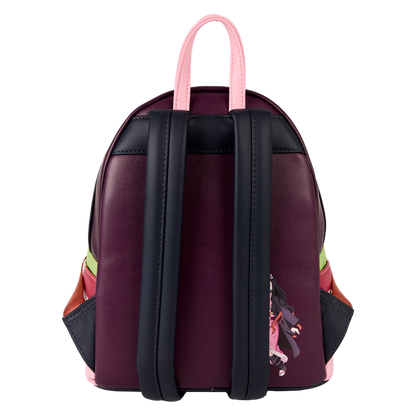 Loungefly Demon Slayer Nezuko Kamado mini backpack with adjustable straps and detailed character design in premium faux leather